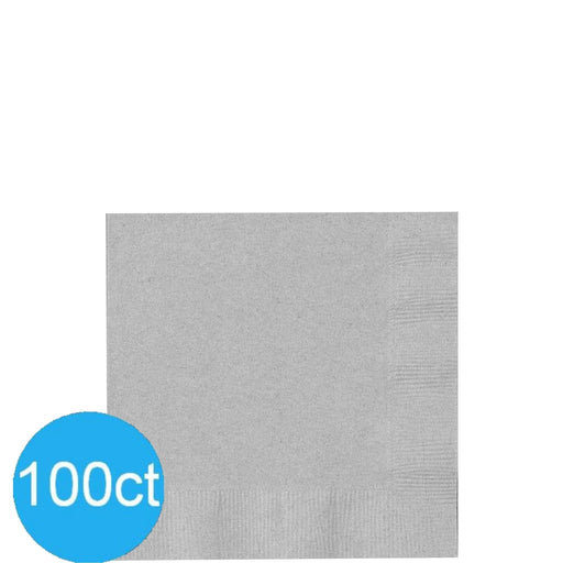Silver Beverage Napkins | 100ct - Zurchers