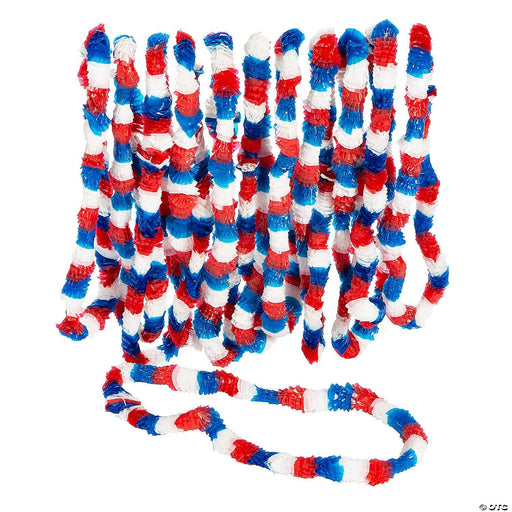 Plastic Patriotic Tri - Color Leis | 12pcs - Zurchers