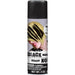Aerosol can of black hair spray with a bright black cap and label – features an image of a model with streaked black highlights in blond hair, labeled 'Black Hair Spray' in bold black and black text – temporary color, 3 oz can, perfect for costumes, team spirit, parties, and themed events. 