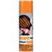 Aerosol can of orange hair spray with a bright orange cap and label – features an image of a model with streaked orange highlights in dark hair, labeled 'Orange Hair Spray' in bold black and orange text – temporary color, 3 oz can, perfect for costumes, team spirit, parties, and themed events.