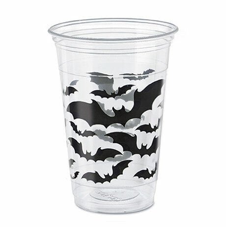 Halloween Black Bats Plastic Cups 16oz. | 8ct - Zurchers