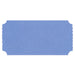 Single blank blue raffle ticket with a textured surface, perforated sides, and rounded corners on a white background.