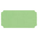 Single blank light green raffle ticket with a textured surface, perforated edges, and rounded corners, displayed on a white background.