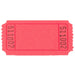 Single red raffle ticket with a rectangular border and black serial number '511002' printed on both sides, featuring perforated edges and rounded corners on a white background.