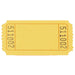 Single light yellow raffle ticket with a rectangular border and black serial number '511002' printed on both sides, featuring perforated edges and rounded corners on a white background.