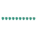 Tropical-themed party garland featuring a row of dark green monstera leaf cutouts strung along a line.