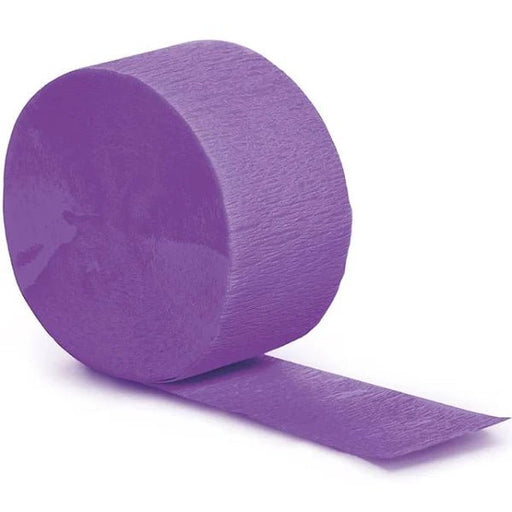 Amethyst Purple Crepe Paper Streamer 81ft | 1ct - Zurchers