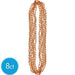 Eight metallic orange beaded necklaces arranged in a looped bundle against a white background. The beads are small, round, and glossy. A blue circle in the bottom left corner shows the number '8ct'.