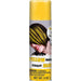 Aerosol can of yellow hair spray with a bright yellow cap and label – features an image of a model with streaked yellow highlights in dark hair, labeled 'Yellow Hair Spray' in bold black and yellow text – temporary color, 3 oz can, perfect for costumes, team spirit, parties, and themed events.