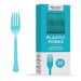 Caribbean Blue Heavy Duty Plastic Forks | 20ct - Zurchers