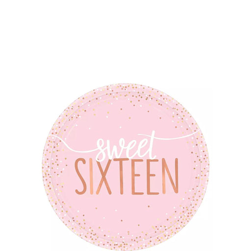 Sweet 16 Pink Dessert Plates | 8ct - Zurchers