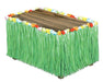 Green Grass Table Skirt w/ Flowers | 1ct - Zurchers