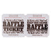 White raffle tickets with black text and decorative designs, reading 'RAFFLE TICKET' on one side and 'KEEP THIS COUPON – RAFFLE – REDEEM FOR PRIZES' on the other, each ticket numbered sequentially.