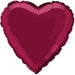 Burgundy Heart Mylar Balloon 18" | 1 ct - Zurchers