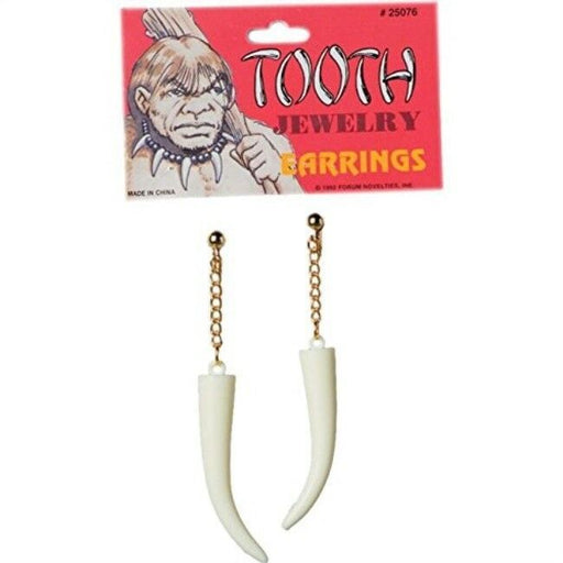 Stone Age Sabretooth Earrings Costume Accessory | 1 ct - Zurchers
