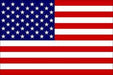 A rectangular flag with thirteen horizontal stripes alternating red and white, and a blue rectangle in the upper left corner containing fifty white stars arranged in rows.
